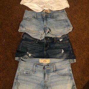 4 pairs of Hollister shorts